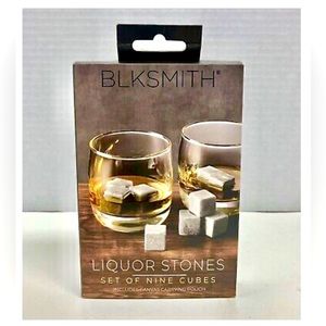 NWT BLKSMITH liquor stones. Set of 9 cubes. Includes canvas carrying pouch.